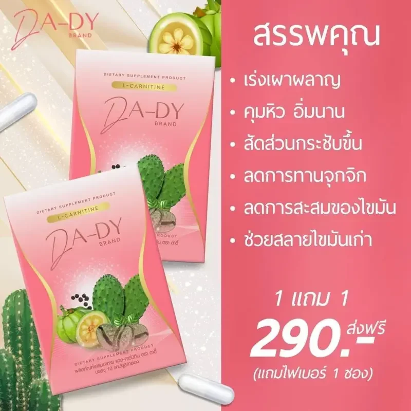 ภาพสินค้าดาดี้ลดน้ำหนัก ดาดี้ DADE แถมฟรีไฟเบอร์ 1 ซอง (10 แคปซูล/กล่อง) จากร้าน OUT-TIME บน Lazada ภาพที่ 3