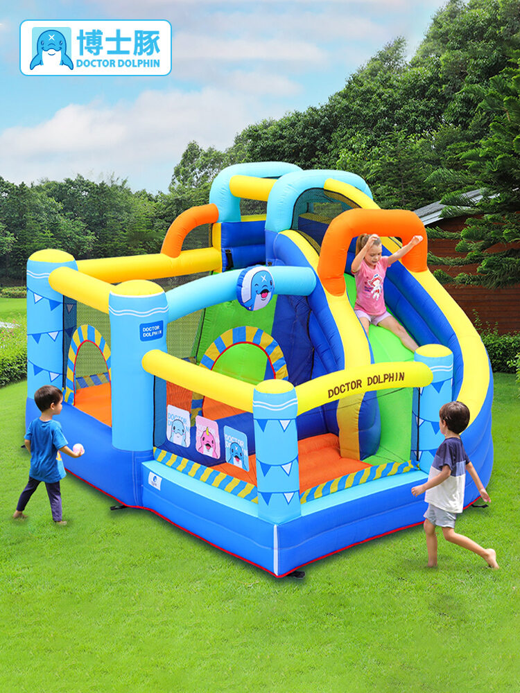 DOCTOR DOLPHIN | Inflatable Indoor Outdoor Small Children's Bouncy Castle Slide Combo ราคา 15,861 บาท*ส่งฟรี