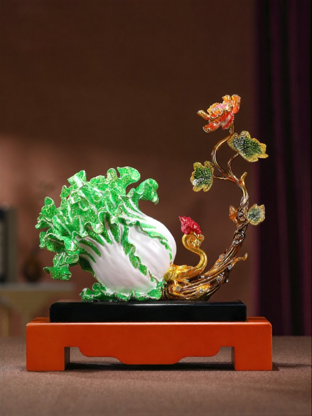 LIZHIYUAN | Enamel Weath Attraction Cabbage Decorative Figurine ราคา 8,357 บาท*ส่งฟรี