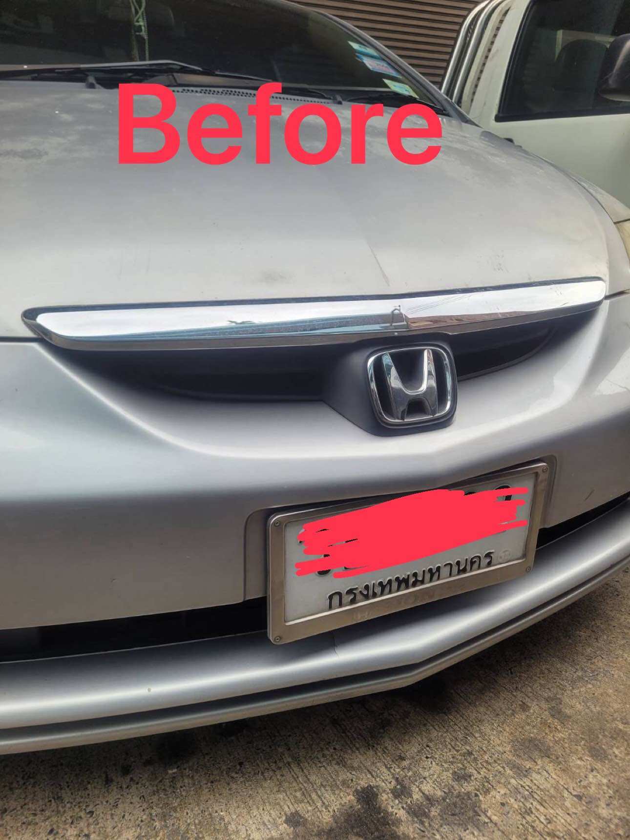 คิ้วโครเมี่ยมครอบ กระจังหน้า Honda City 2004 งานชุบอย่างดีมาพร้อมกาว2หน้า เพิ่มความโดดเด่นไม่เหมือนใคร ราคา 550 บาท*ส่งฟรี