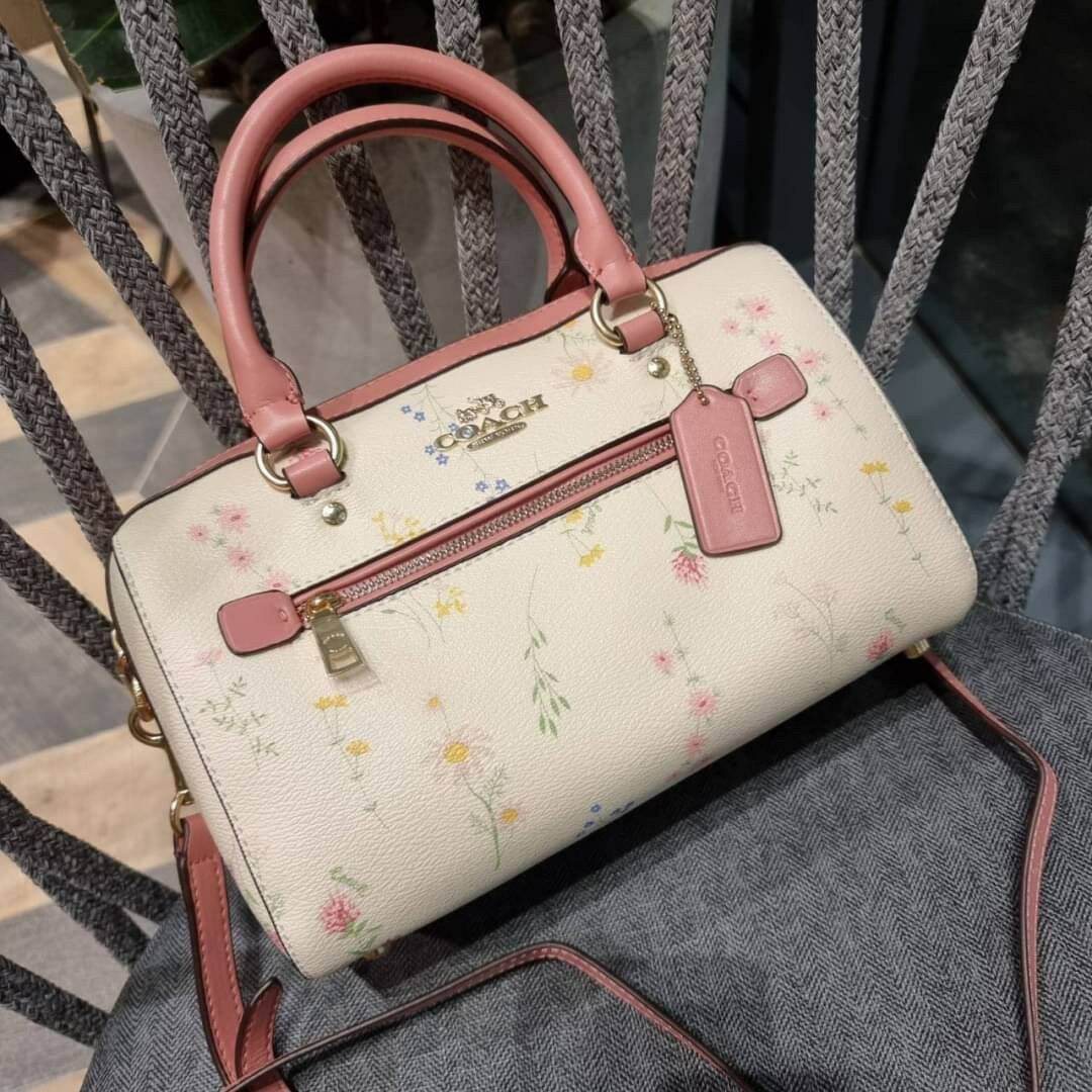 rowan satchel with spaced wildflower print