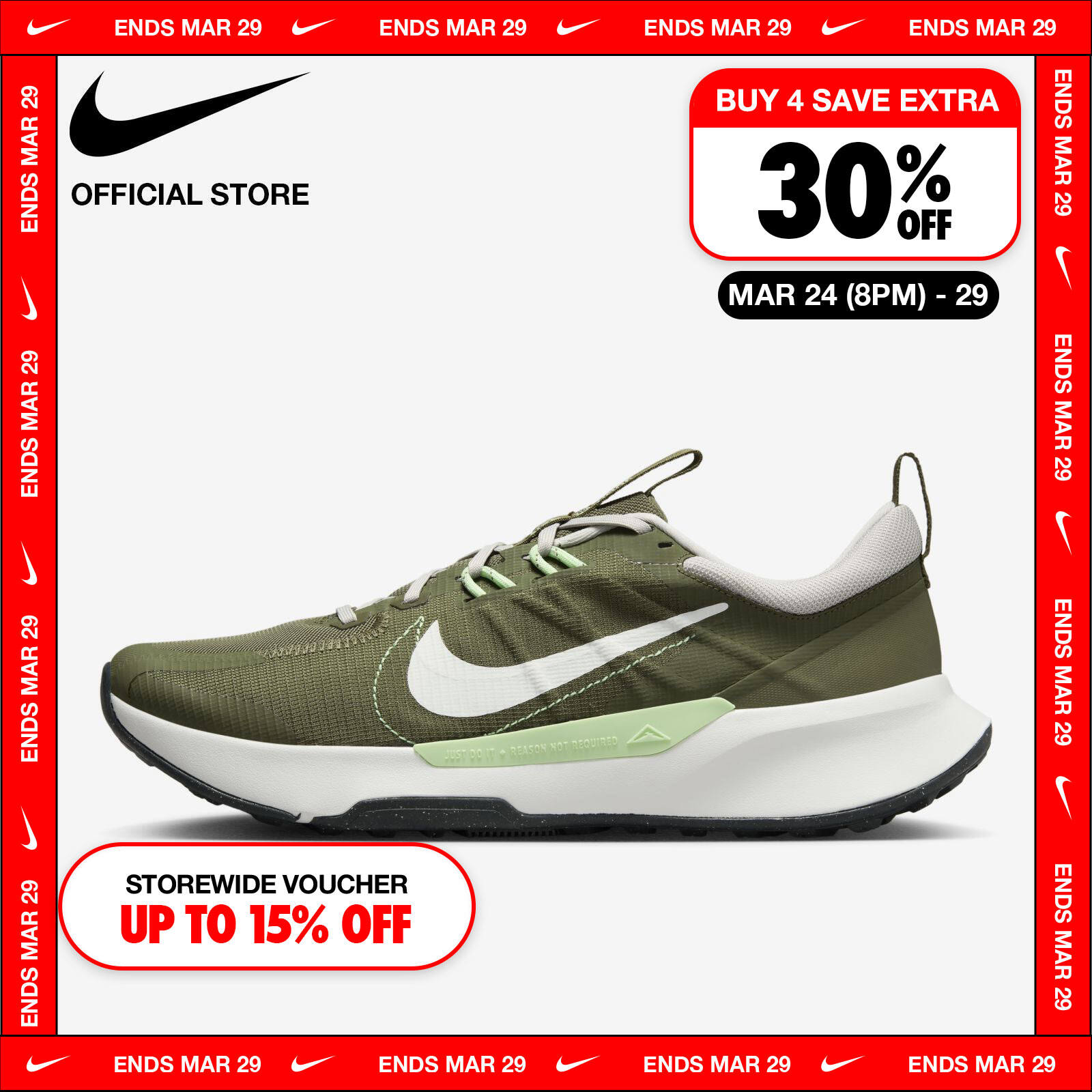 Nike Men's Juniper Trail 2 Next Nature Shoes - Medium Olive ราคา 3,000 บาท*ส่งฟรี