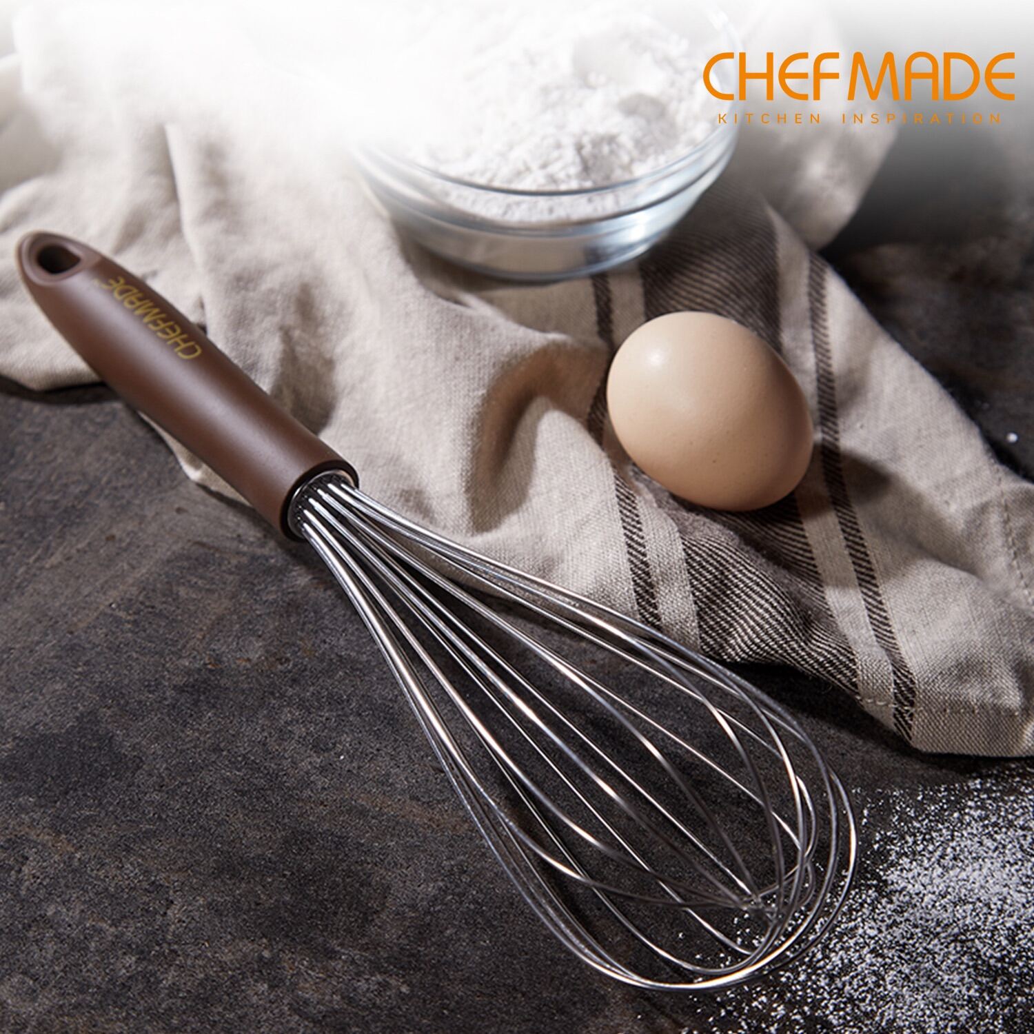 ตะกร้อตีไข่ แสตนเลส ขนาด11.6 นิ้ว chefmade whisk egg beater