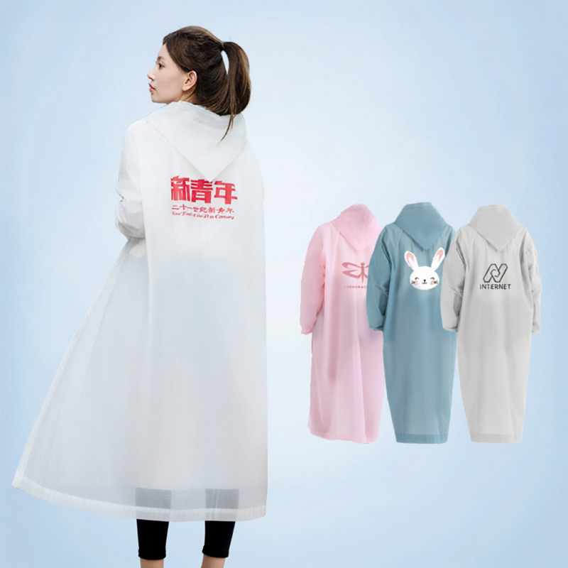 YUCHENG | Durable Customized Logo Print Adult Child Outdoor Raincoat Thick
