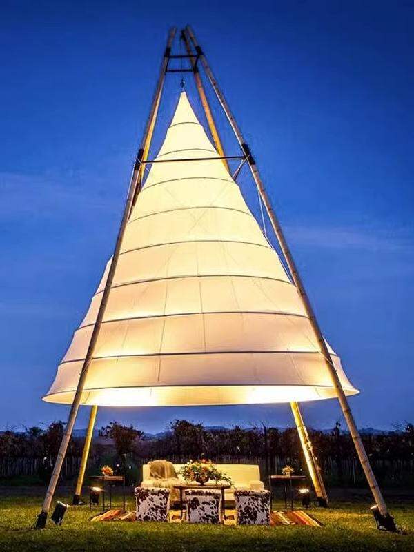 MUJOD | Waterproof Elevated Conical Tent for Outdoor Cafe ราคา 22,731 บาท*ส่งฟรี