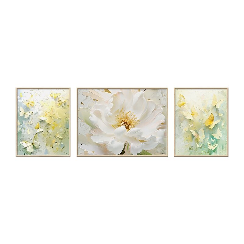 BAOGEYU | Sofa Background Wall Hanging Flower Triptych Picture Modern Minimalist Elegant Luxury ราคา 2,205 บาท*ส่งฟรี