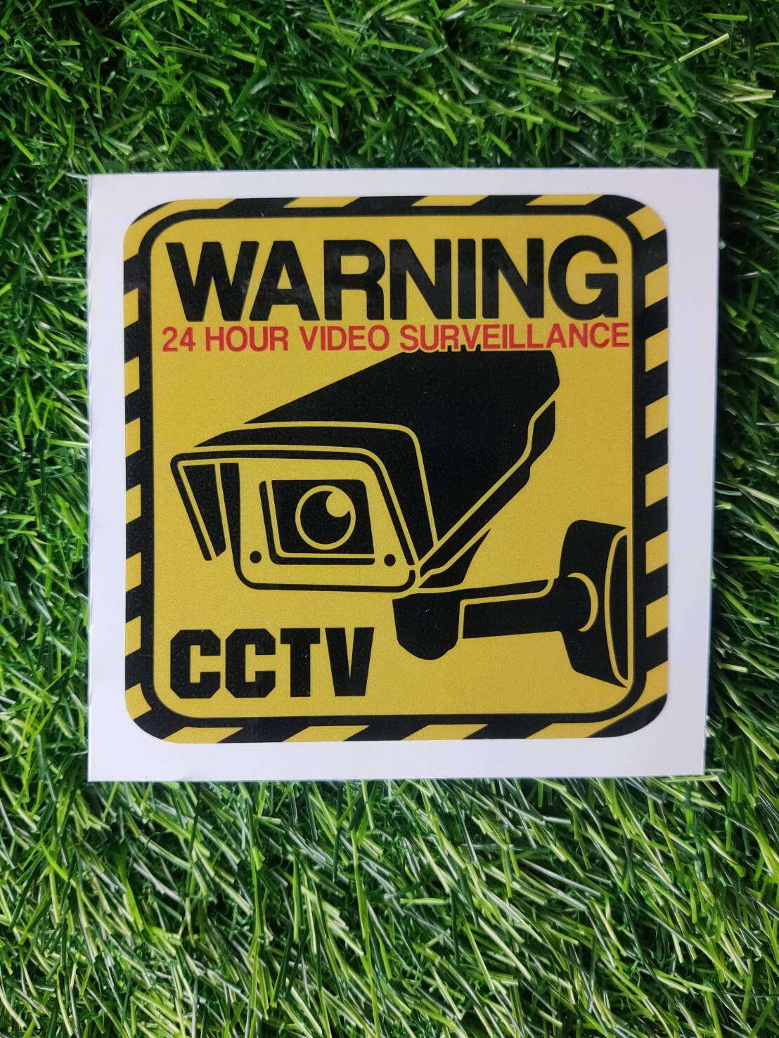 กล้องวงจรปิด Sticker เเจ้งเตือน cctv กล้องวงจรปิด สะท้อนเเสง CCTV ติกเ ...