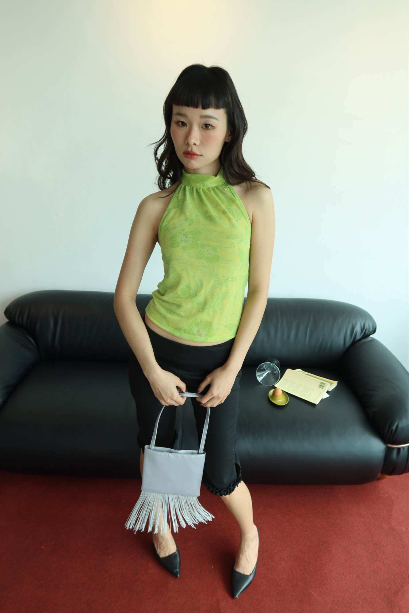 Marie Halter Top-Highestjump Open Back Shirt with Bow Tie Detail (New Item) Ready to Ship. ราคา 737 บาท*ส่งฟรี