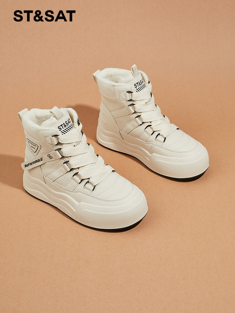 [ST&SAT | Waterproof Anti-slip Fleece Lined Thick Snow Boots Women,ST&SAT | Waterproof Anti-slip Fleece Lined Thick Snow Boots Women,] ราคา 2,979 บาท*ส่งฟรี