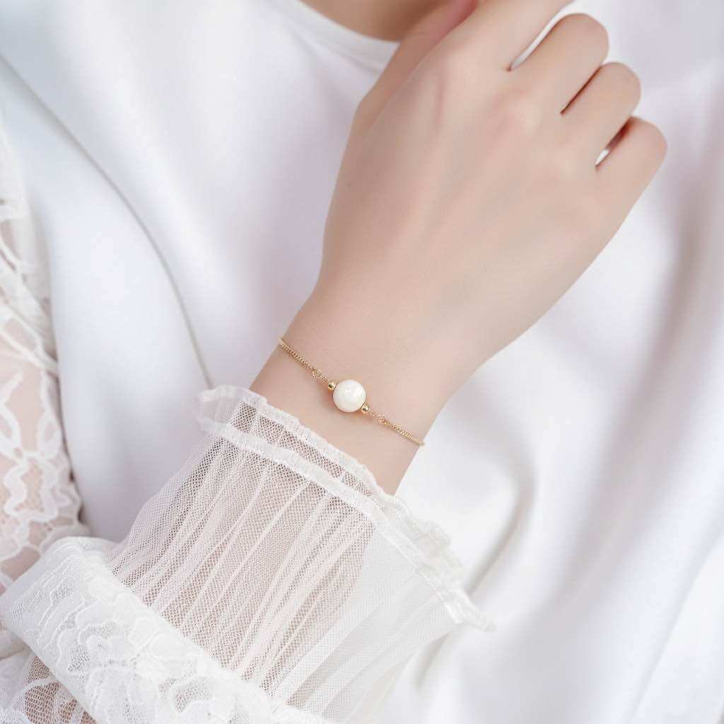 Auspicious Stone Bracelet, Lucky Stone, Enhances Luck, Stone Size 8 Mm. Gold Chain, Guaranteed Genuine Stones.