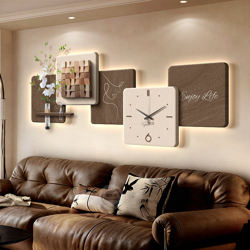 RUIBAHAO | Abstract 3D Wabi Sabi Style Clock Decorative Painting ราคา 4,474 บาท*ส่งฟรี