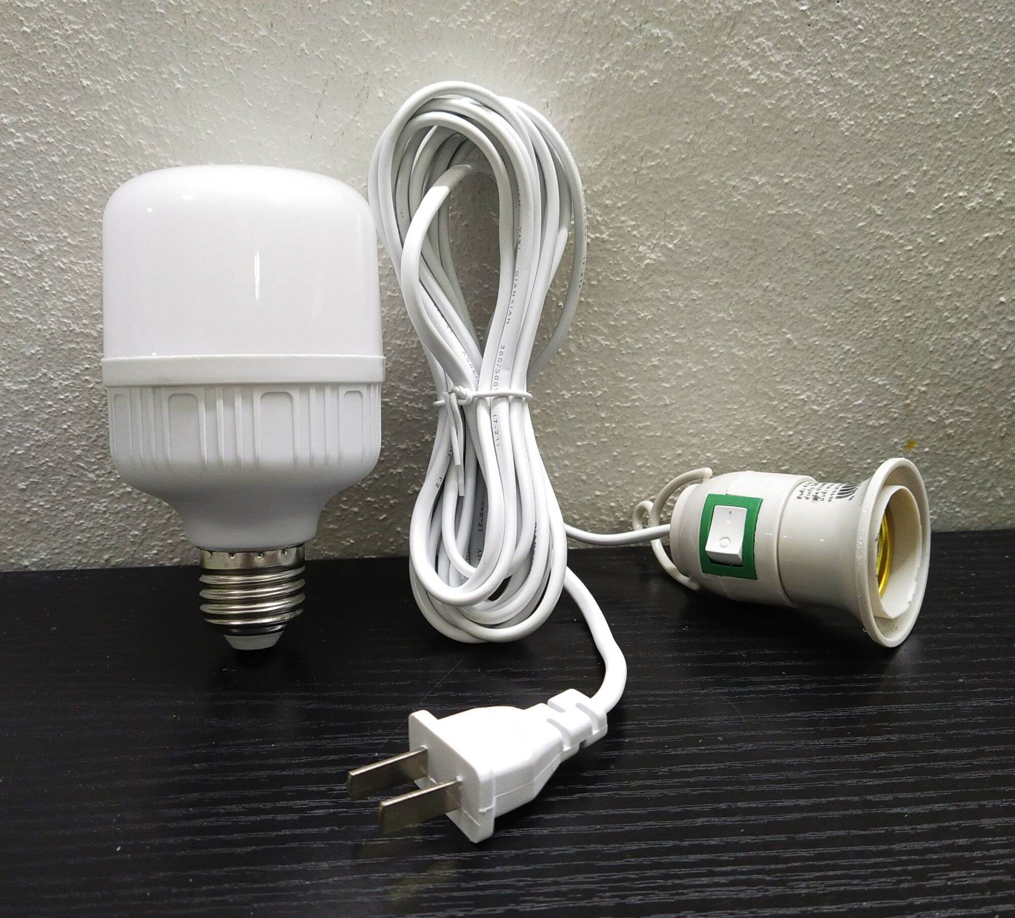 หลอดไฟ LED HighBulb 20W ขั้วE27 ,สายไฟพร้อมขั้ว 10 เมตร 3 เมตร ( มี 3ตัวเลือก) ราคา 45 บาท*ส่งฟรี