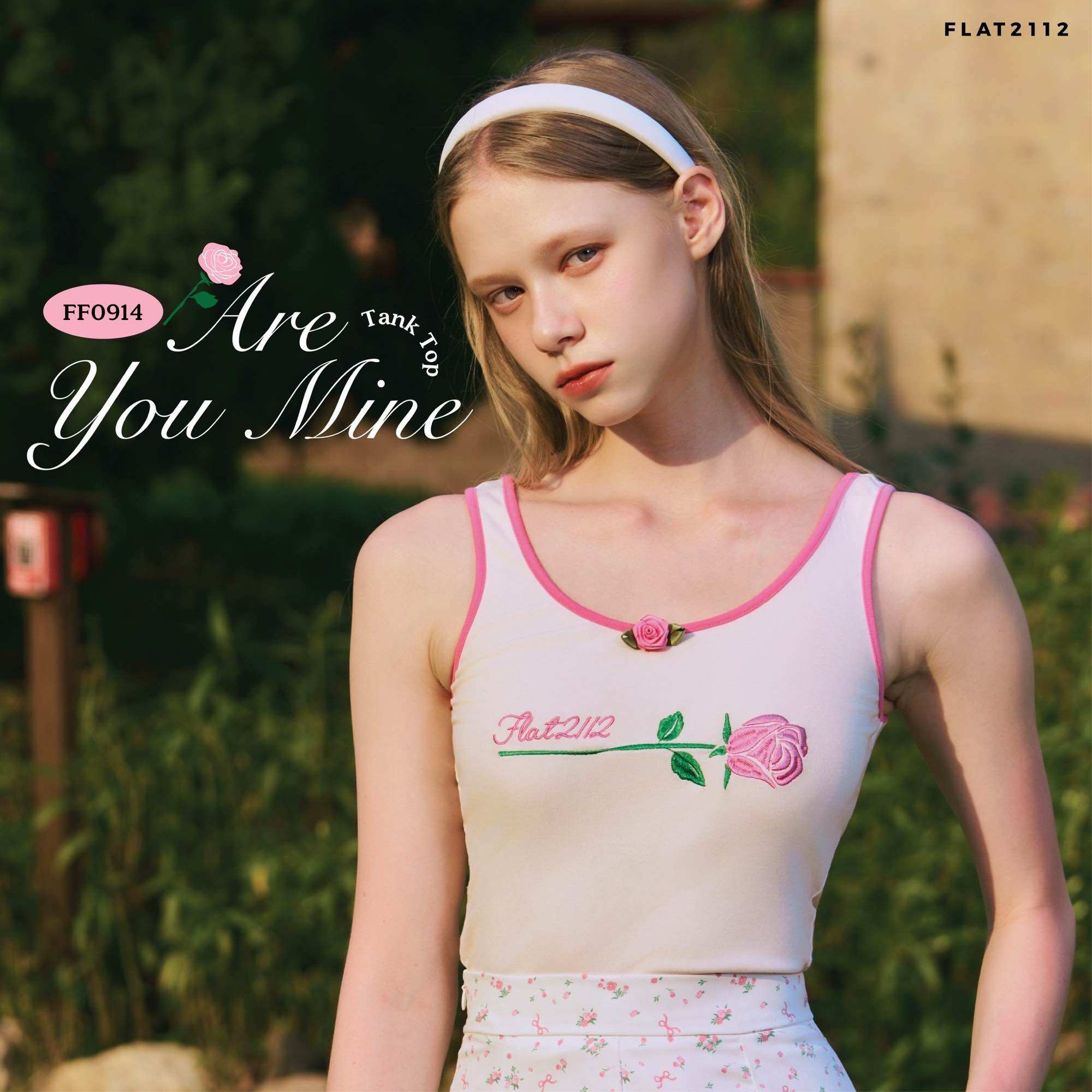 FLAT2112 FF0914 : ARE YOU MINE TANK TOP เสื้อกล้าม เสื้อยืด เสื้อปักลาย เสื้อแขนกุด ราคา 980 บาท*ส่งฟรี