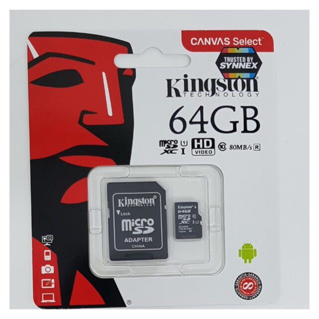 Genuine Kingston Micro Sd Memory Card (Sdhc) 16/ 32 /64/ 128/256 Gb ราคา 199 บาท*ส่งฟรี