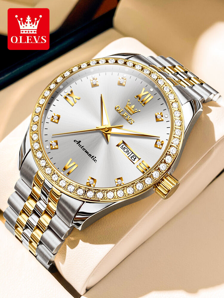 [OLEVS | Automatic Mechanical Water-Resistant Steel Bracelet Watch,OLEVS | Automatic Mechanical Water-Resistant Steel Bracelet Watch,] ราคา 2,812 บาท*ส่งฟรี