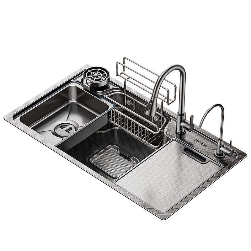 JIAYUN | Large Single Basin Kitchen Sink 304 Stainless Steel Undermount Basin ราคา 4,123 บาท*ส่งฟรี