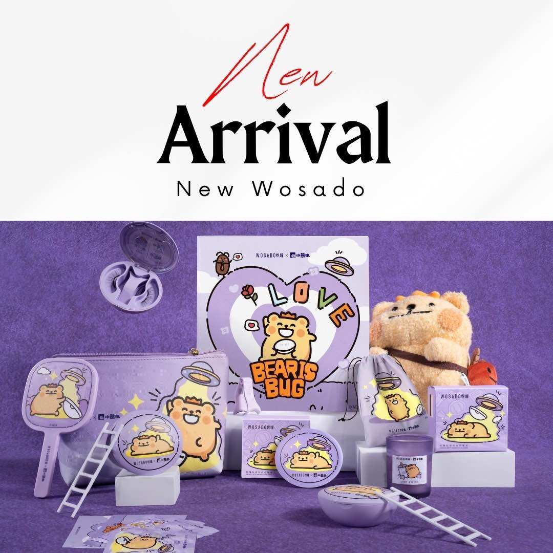 NEW ! WOSADO x Bearisbug Bear (GIFTSET ) ขนตาแม่เหล็กน้องหมี 💜🧸 ราคา 1,290 บาท*ส่งฟรี
