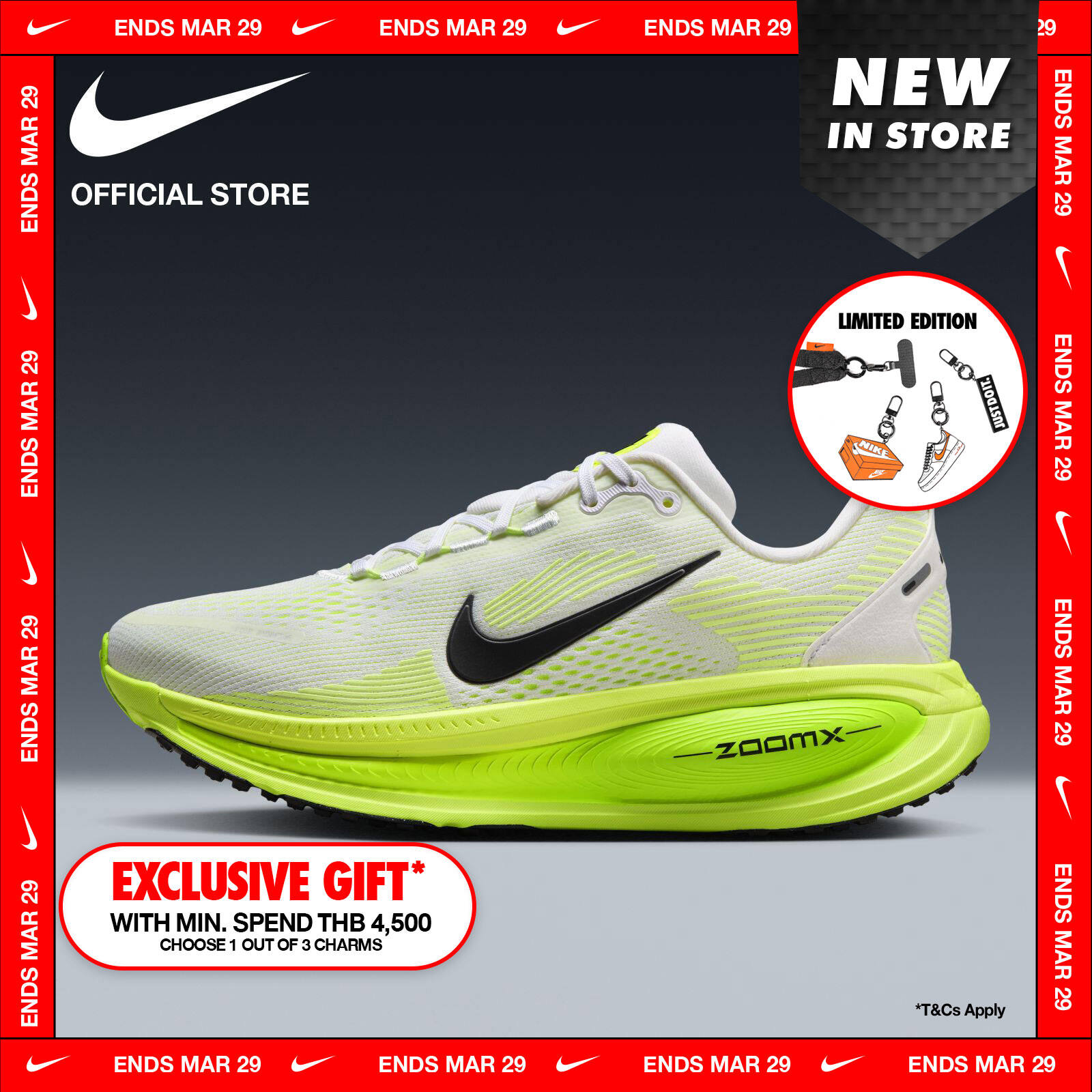 Nike Women's Vomero 18 Shoes - Electric Green ราคา 5,500 บาท*ส่งฟรี