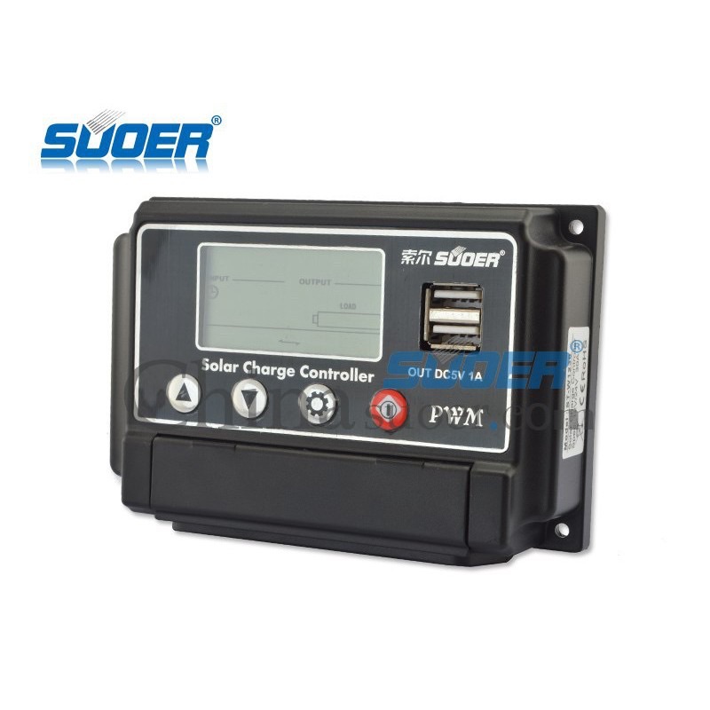 Suoer 10A Intelligent Pwm Solar Panel 12V 24V Solar Charge Controller
