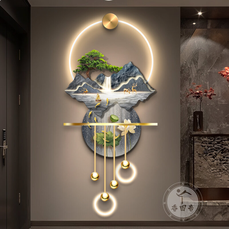 [XIANGTUYIN | High-end Entryway Decorative Painting with LED Water Flow Design,XIANGTUYIN | High-end Entryway Decorative Painting with LED Water Flow Design,] ราคา 5,200 บาท*ส่งฟรี