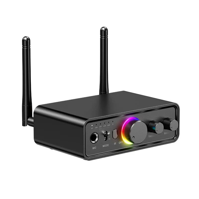 ตัวรับส่งสัญญาณเสียง5.3บลูทูธ RGB dac/aux/rca/us/coaxial /optic/ 6.5มม. ...
