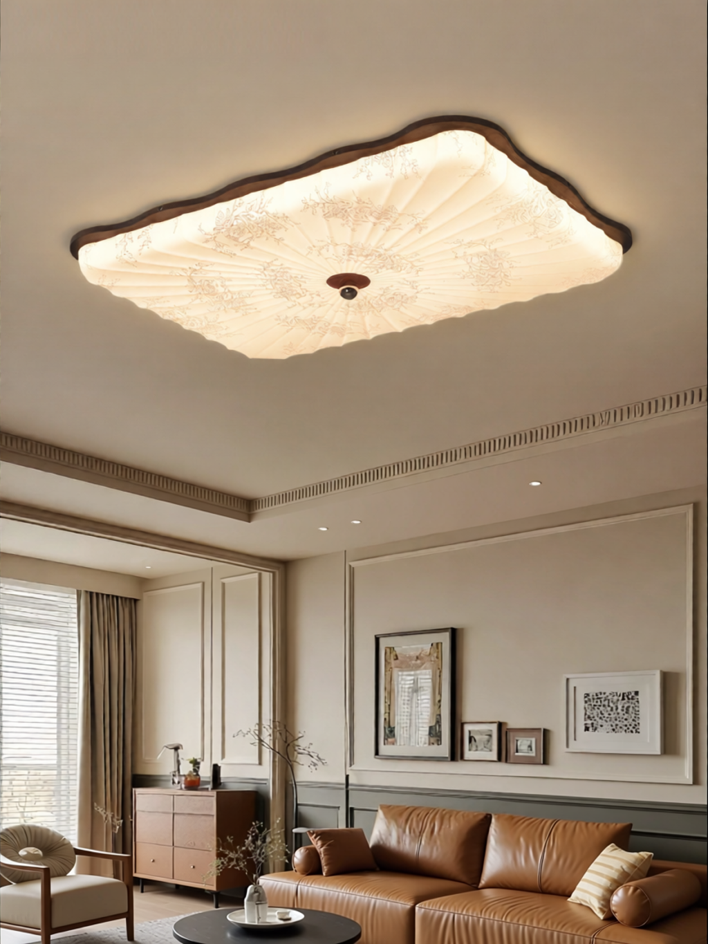 DGY | Mid-Century Style Antique-Inspired Ceiling Light with Song Dynasty Aesthetic and Eye-Protection ราคา 1,993 บาท*ส่งฟรี