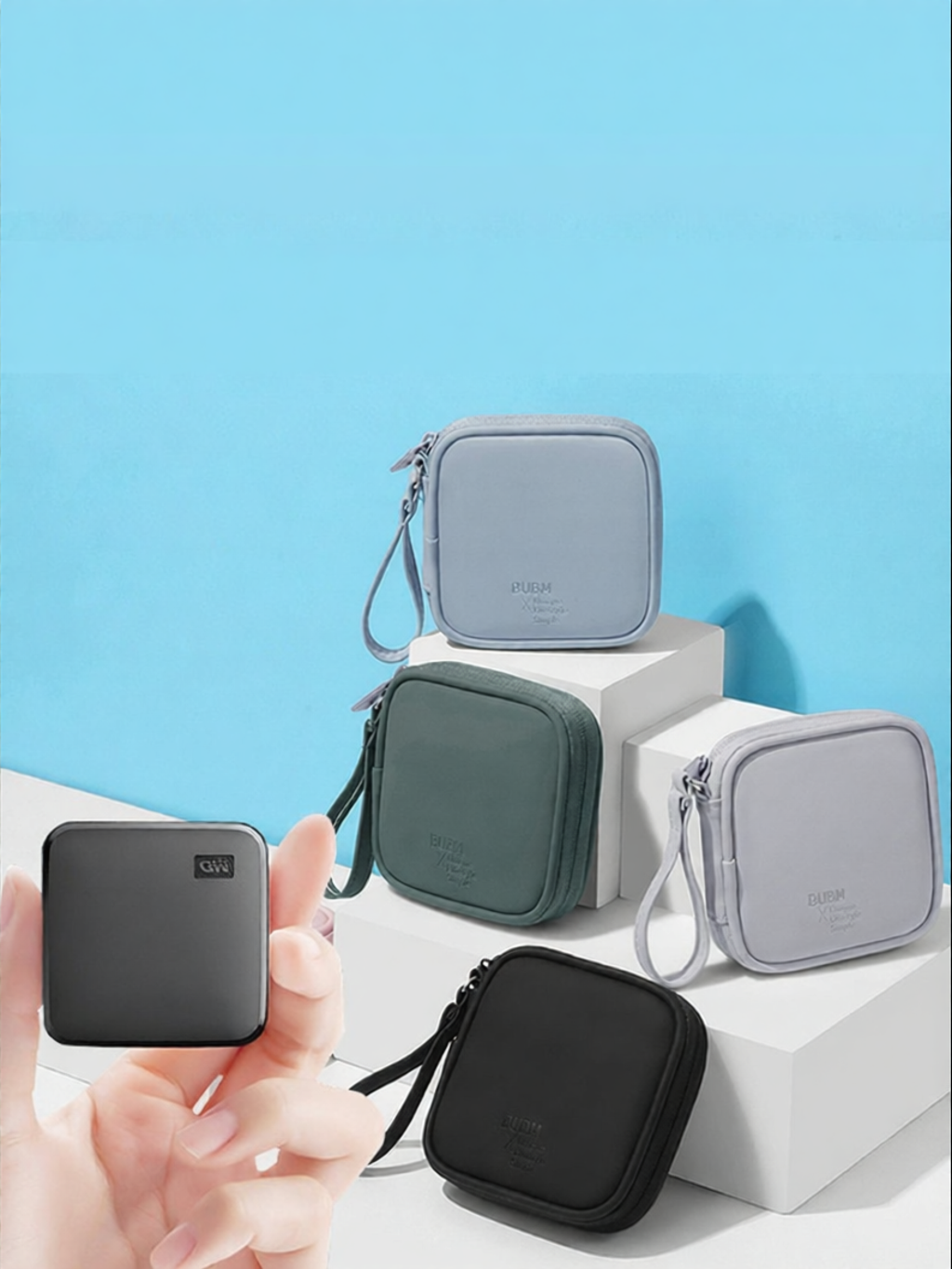 BUBM | Shockproof Mini Portable Hard Drive Carrying Case ราคา 129 บาท*ส่งฟรี