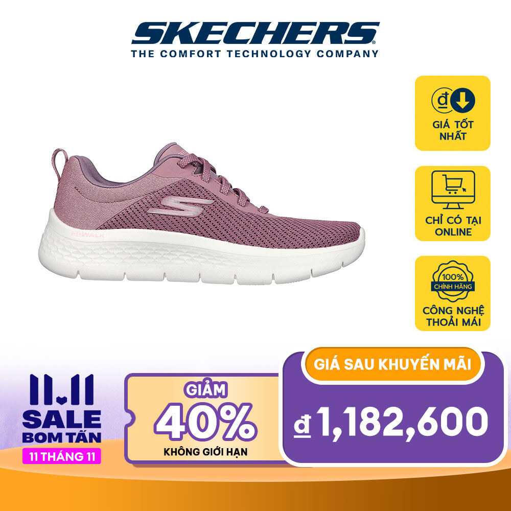 [DUY NHẤT ONLINE]Skechers Nữ Giày Thể Thao Tập Gym, Đi Học, Đi Làm GOwalk Flex Air-Cooled Goga Mat - 124952-MVE