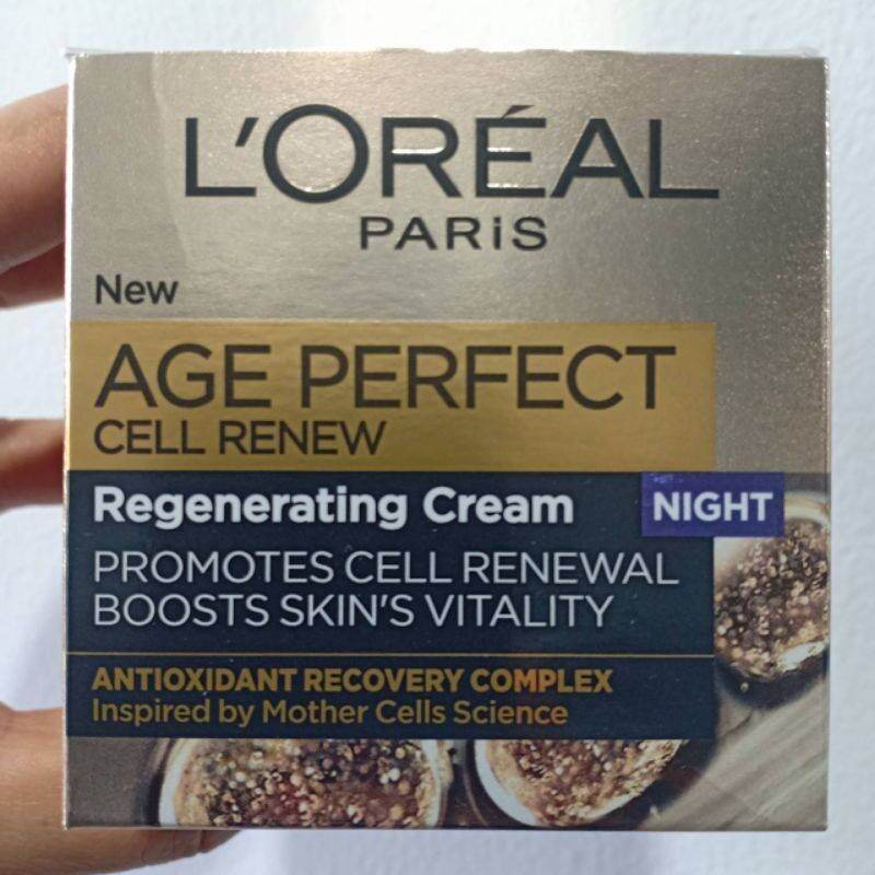 L'Oreal Age Perfect Cell Renew Night Cream (50ml)/Midnight Serum(30ml ...