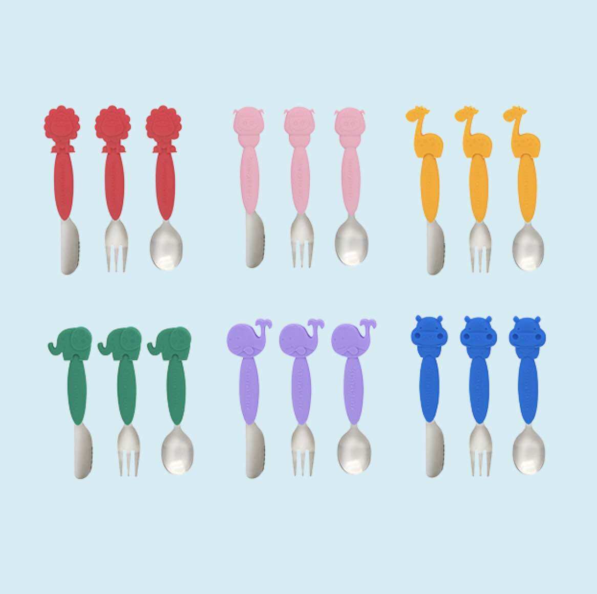Marcus & Marcus Cutlery Set ชุดช้อนส้อมมีดสำหรับน้องๆวัย 3 ขวบ+ ราคา 450 บาท*ส่งฟรี