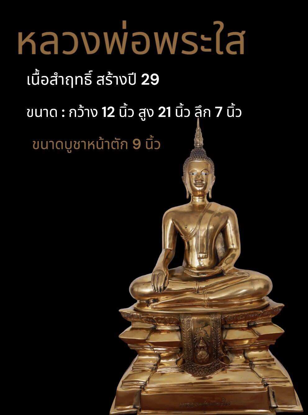 หลวงพ่อพระใส ( พระแท้ปี 29 ) /พระใสหนองคาย/พระ/พระพุทธรูป ราคา 39,900 บาท*ส่งฟรี