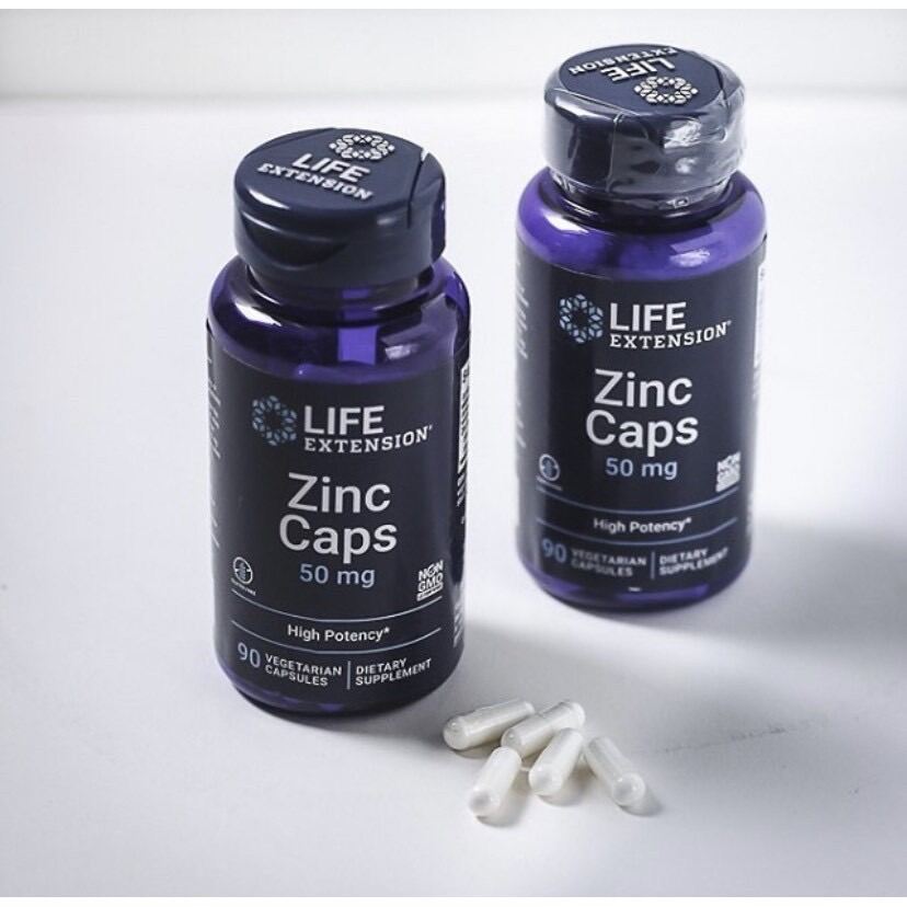 [พร้อมส่ง] Life Extension Zinc Caps, High Potency, 50 mg 90 caps