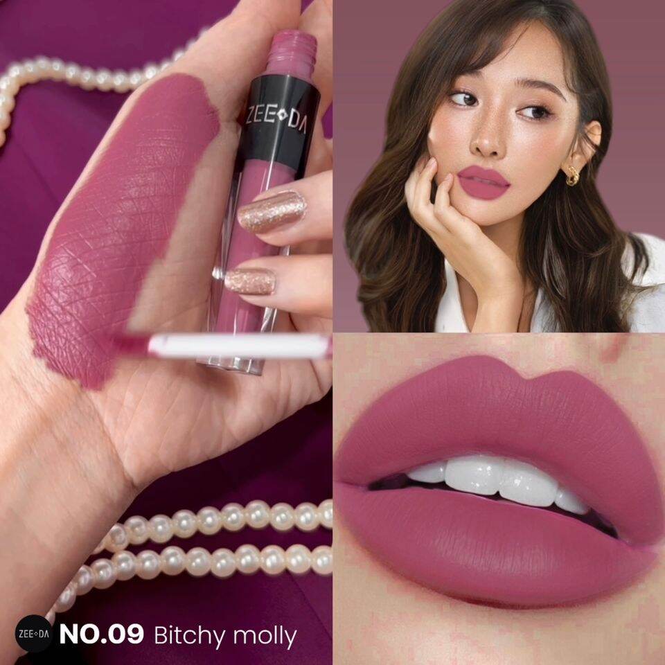 zeeda​ สี​ 09​ BITCHY MOLLY (สีชมพูกลีบบัว)​ ราคา 190 บาท*ส่งฟรี