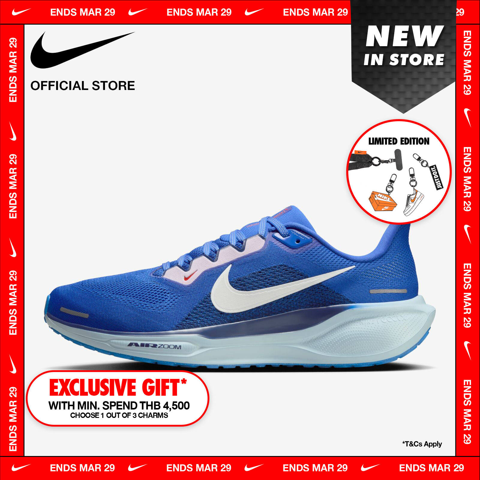 Nike Men's Air Zoom Pegasus 41 Shoes - Glacier Blue ราคา 5,200 บาท*ส่งฟรี