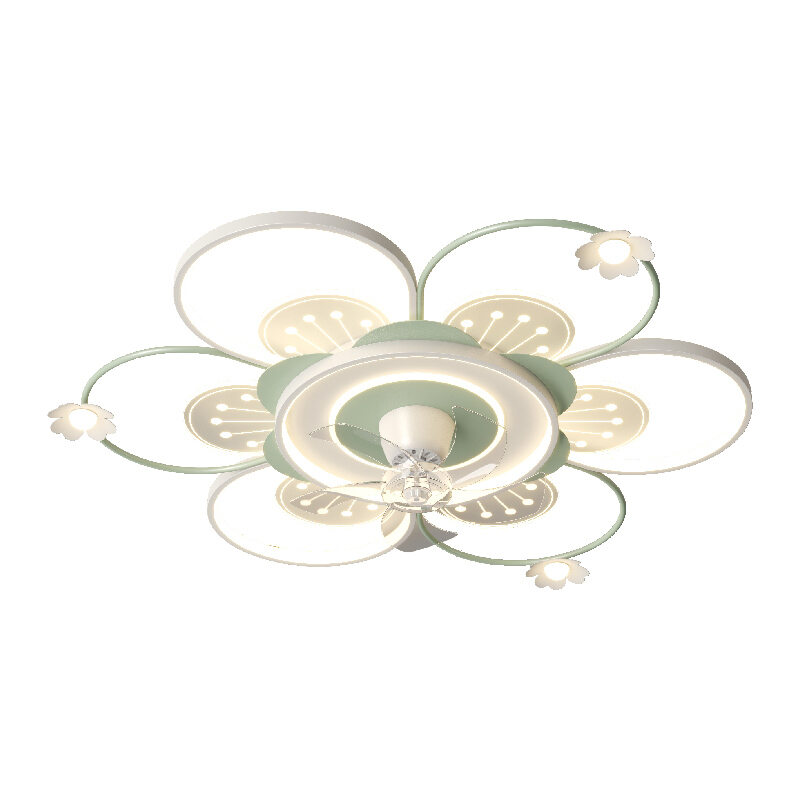 MR.LAMP | Creative French Retro Cream Style Round Flower Ceiling Fan Light ราคา 6,315 บาท*ส่งฟรี