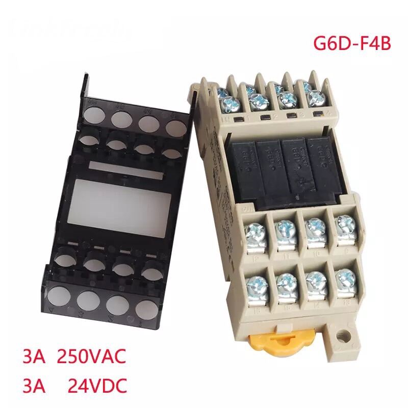 Omron G6d F4b Dc24v Terminal ซ็อกเก็ตรีเลย์24vdc 5a W 4pcs G6d 1a Asi