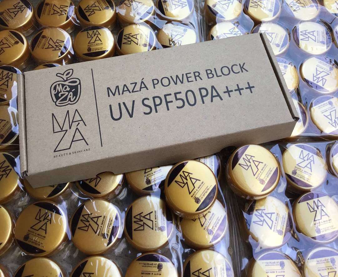(6 ชิ้น x 5g) MAZA power block UV sunscreen SPF 50 PA+++ มาช่า มาซ่า ...