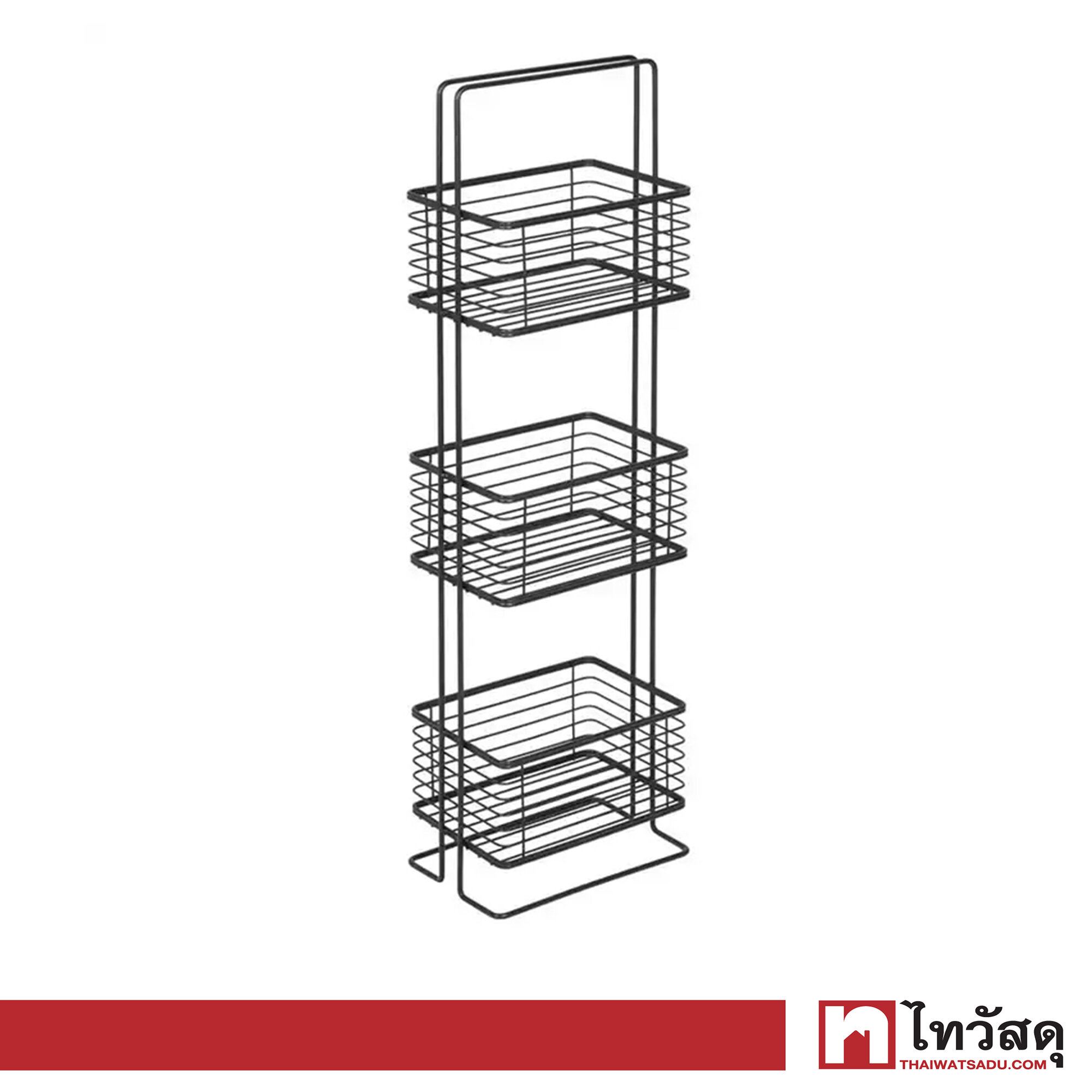 KASSA 3-Tier Storage (KS-GA266821), 23 x 15.5 x 80 cm., Black Color ราคา 498 บาท*ส่งฟรี
