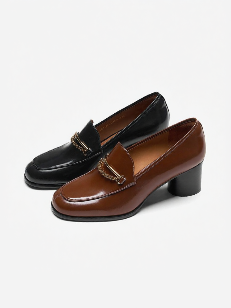 Le Saunda | Genuine Leather Black Loafer Shoes ราคา 8,836 บาท*ส่งฟรี