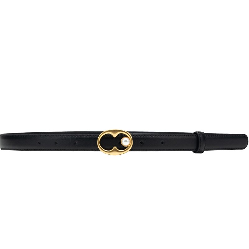 EP YAYING | Pearl Decorated Lucky Buckle Leather Belt ราคา 3,924 บาท*ส่งฟรี
