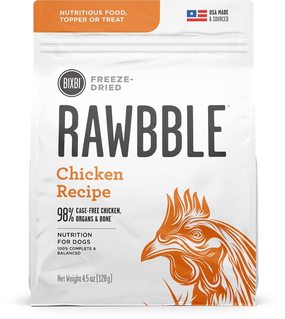 อาหารสุนัข Bixbi Freeze-Dried Rawbble สูตร Chicken ขนาด 128 g