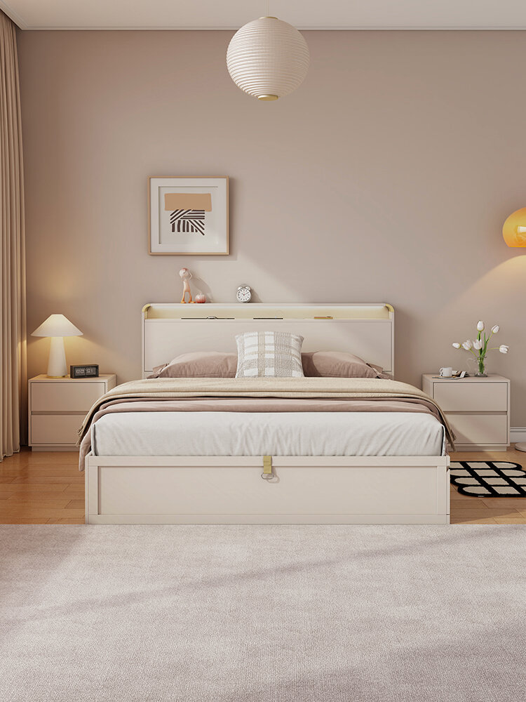 HAISHANGYUNJU | American High-end Wedding Solid Oak Bed with Storage ราคา 45,893 บาท*ส่งฟรี