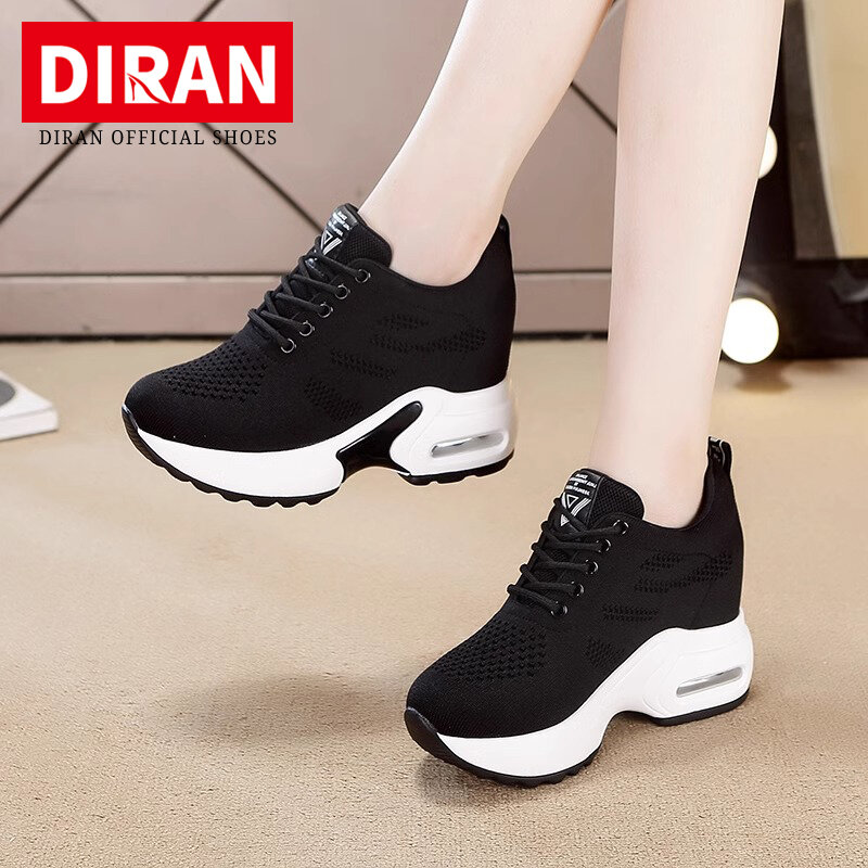 DIRAN | Height-Increasing Thick Sole Breathable Black Women's Casual Sport Shoes ราคา 8,740 บาท*ส่งฟรี