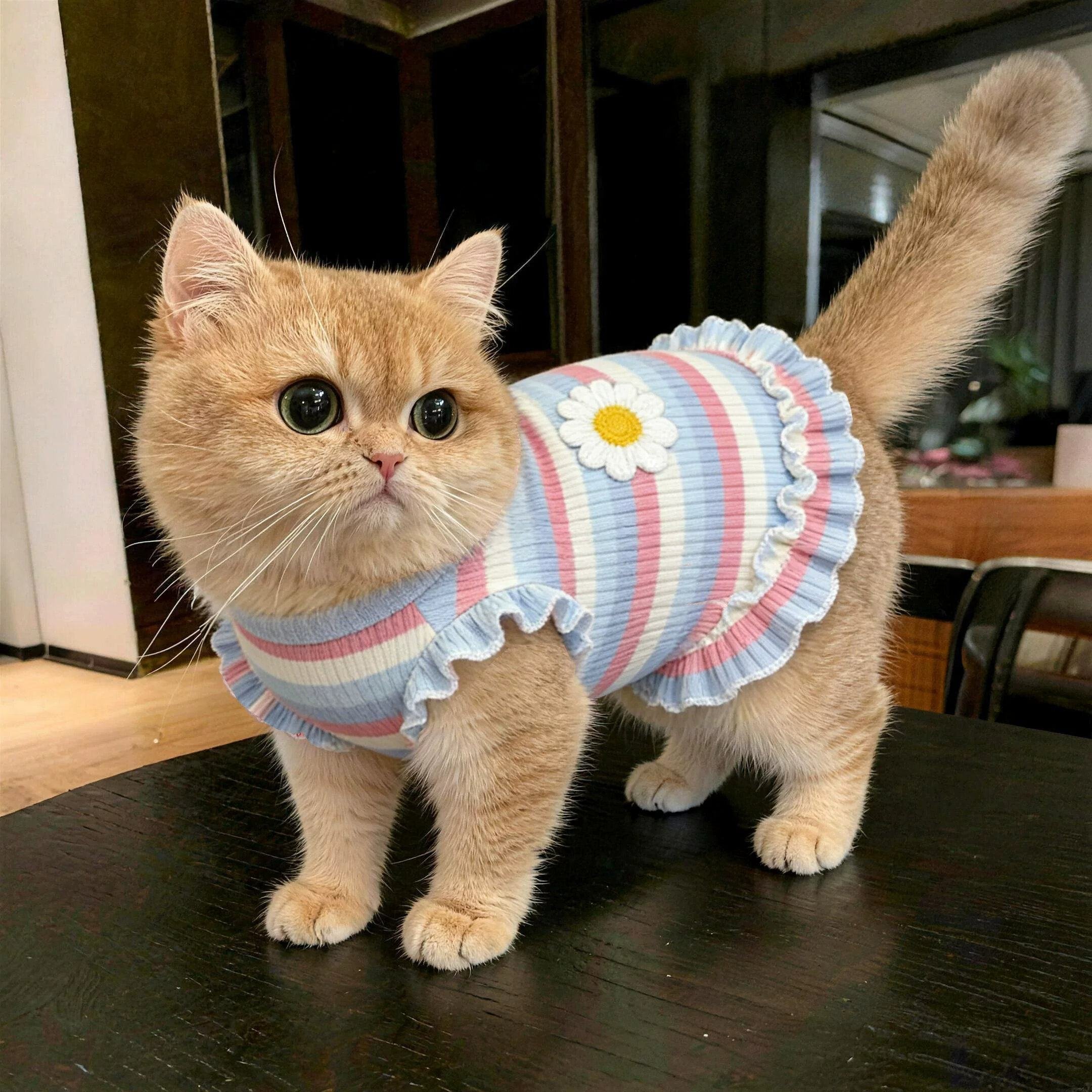 เสื้อสัตว์เลี้ยงป้องกันขนร่วงสำหรับฤดูร้อนที่ระบายอากาสได้