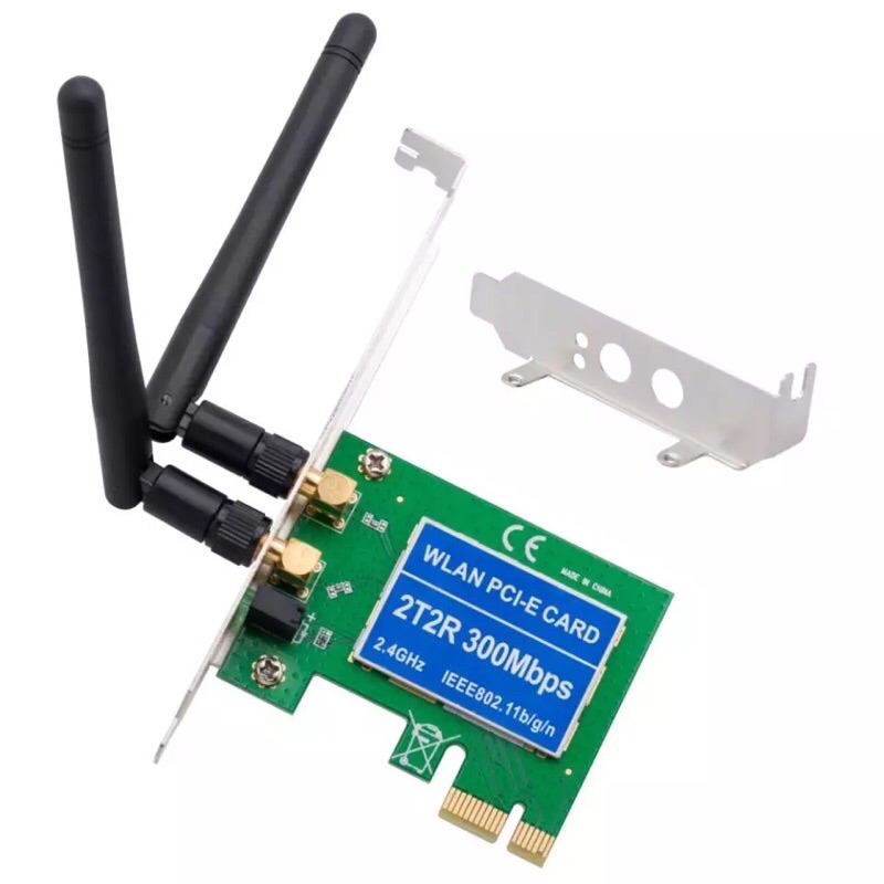 PCIe Wireless 300MbpsภายในPCIeการ์ดWiFi PCI Expressการ์ดเครือข่ายสำหรับPC Desktop 2.4 GHzเสาอากาศคู่ 2T2Rการ์ดPCI-e WLAN