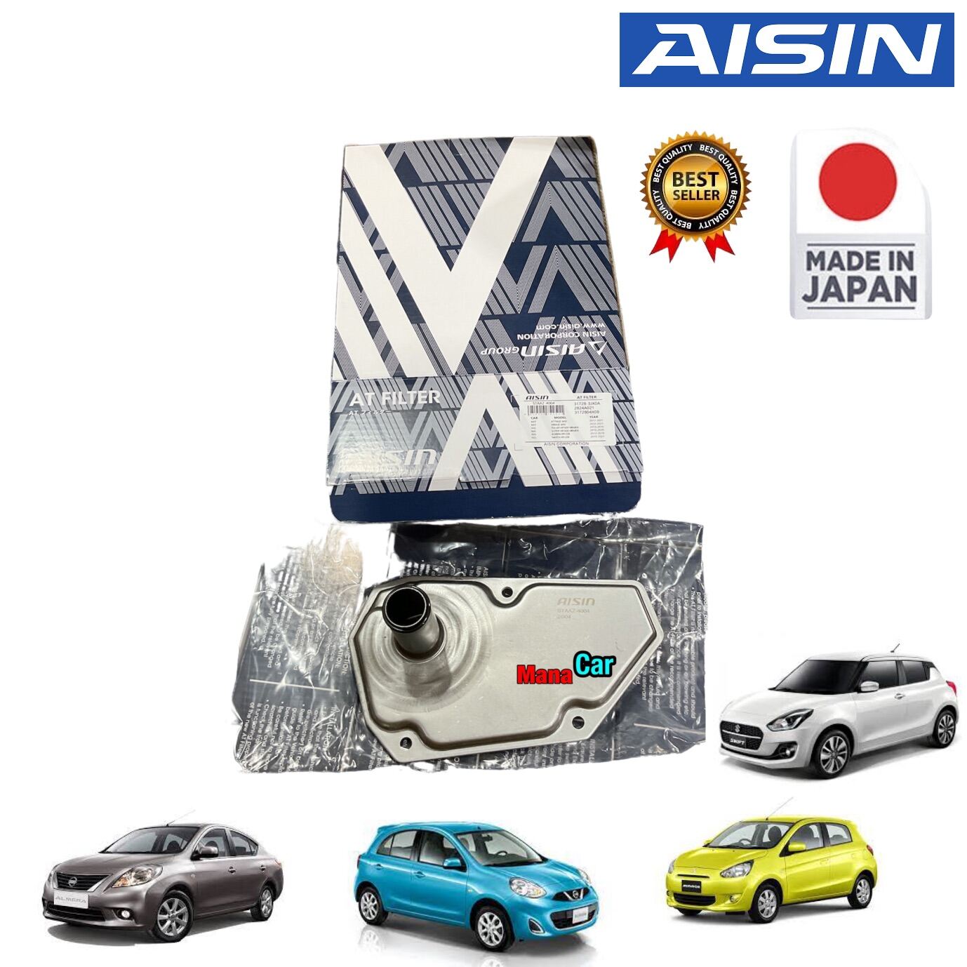 AISIN กรองเกียร์ ออโต้ + ประเก็นเกียร์ nissan Almera March Juke Sylphy ...