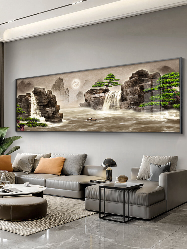 YUANSHU | Luxurious Fortune-Flowing Decorative Wall Art with LED ราคา 4,228 บาท*ส่งฟรี