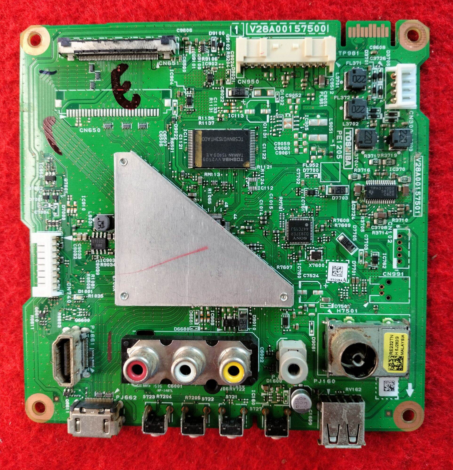 Toshiba Tv Motherboard, Model 40L2550Vt, Pass V28A001575001, 100% Genuine, Second-Hand, Beautiful Condition, Tested before Sending. ราคา 1,080 บาท*ส่งฟรี