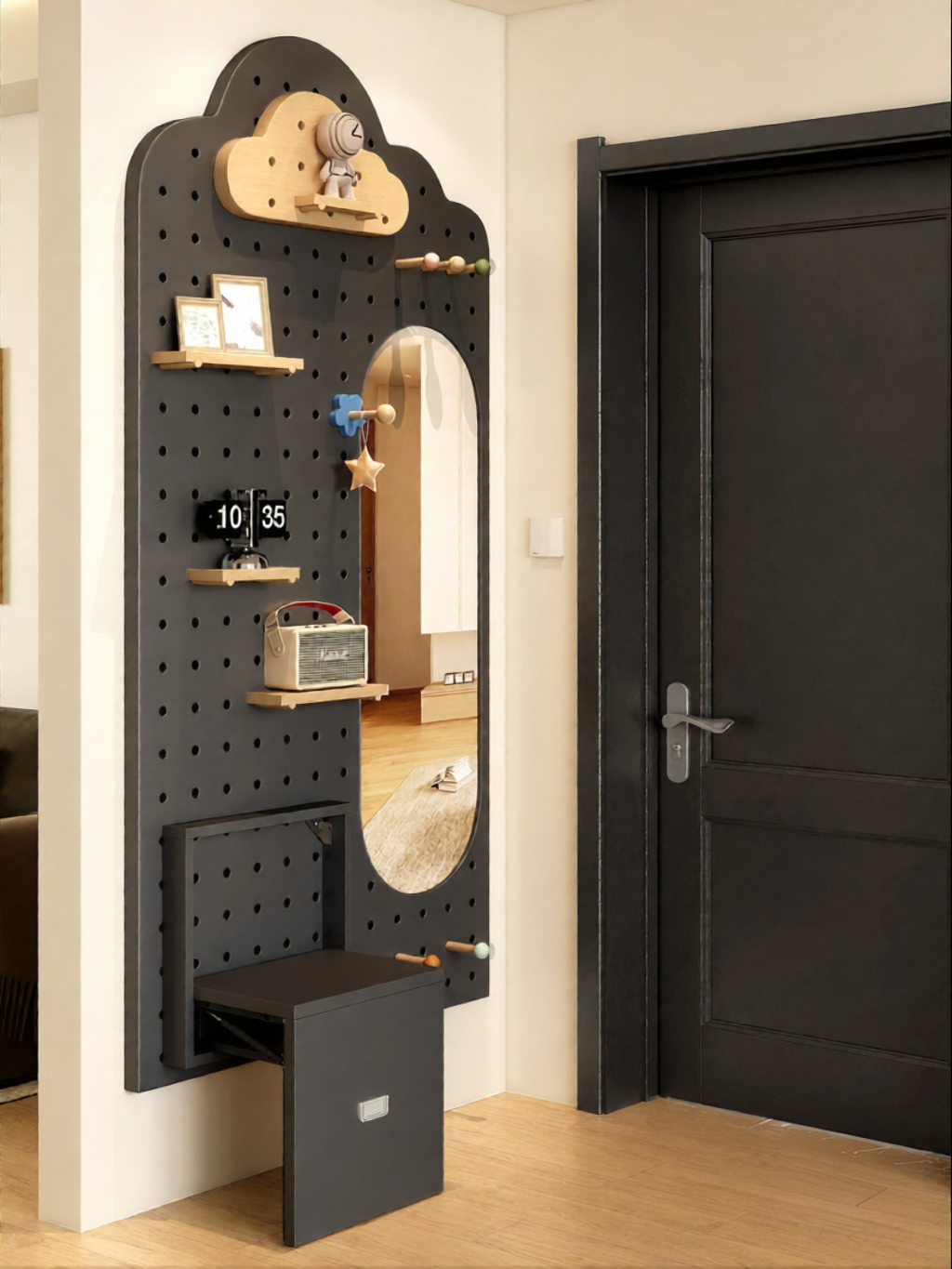 BEIQIVI | Full Body Dressing Mirror and Shoe Bench Shelf Organizer for Home ราคา 10,573 บาท*ส่งฟรี