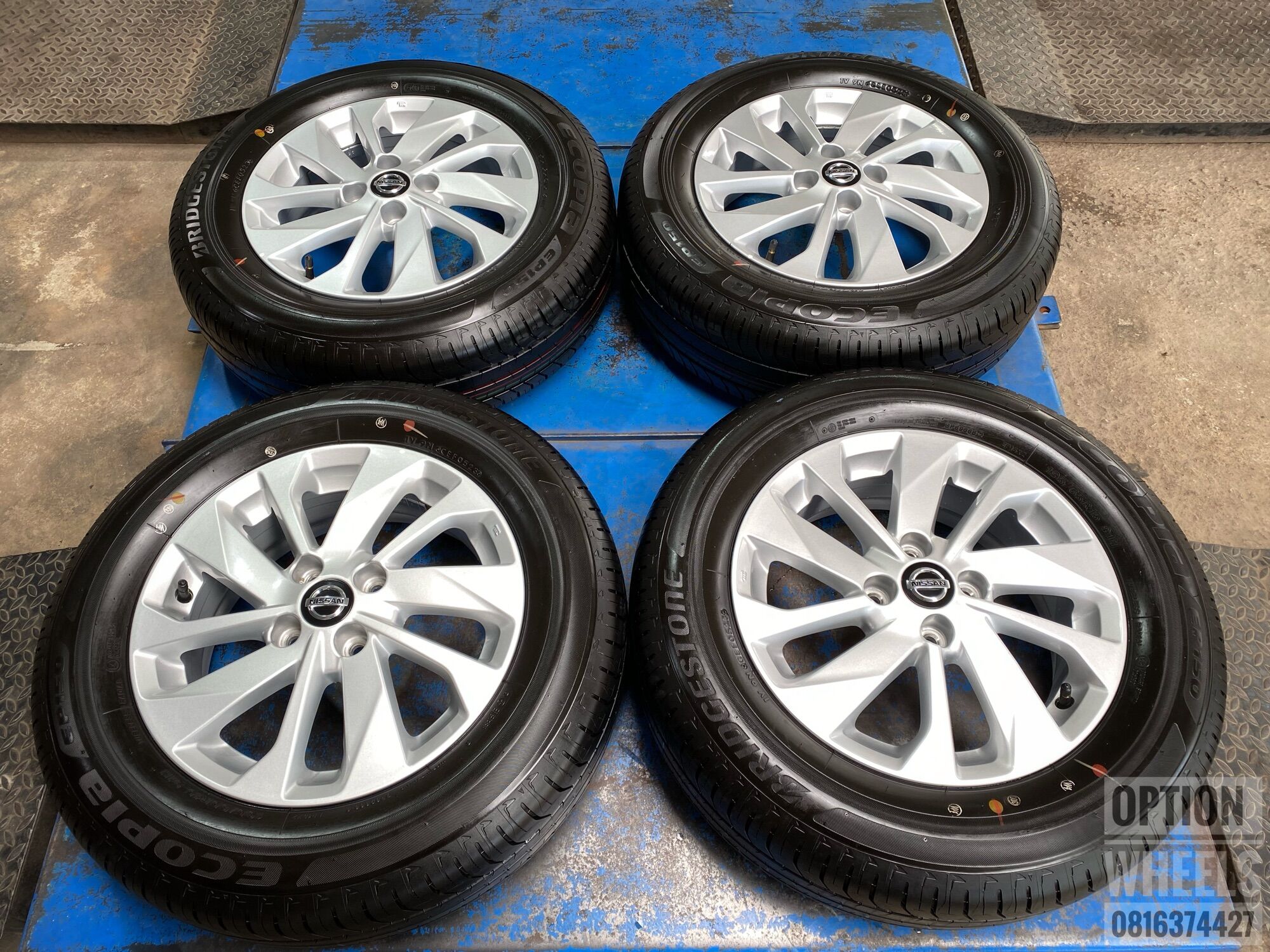 ล้อแม็กป้ายแดง NISSAN ALMERA TURBO ขอบ15 พร้อมยาง BRIDGESTONE 195 65 ...